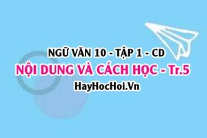 Soạn bài Nội dung và cách học Ngữ văn lớp 10 trang 5 Cánh Diều tập 1
